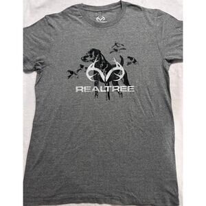 Realtree Men’s Med Grey SS Dog Graphic T-Shirt NWTs